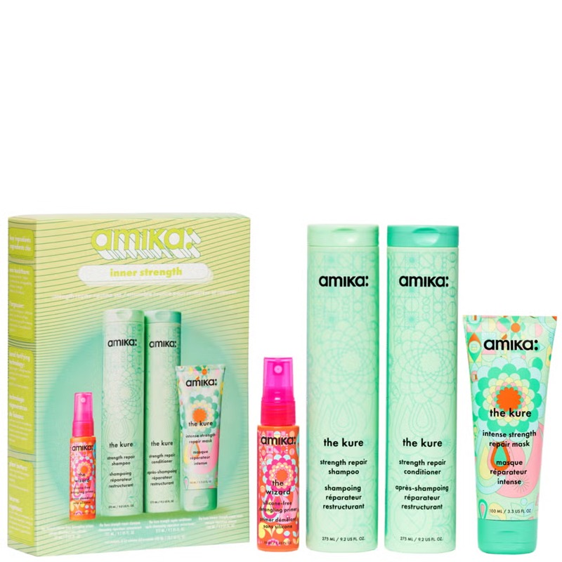 amika inner strength strength repair routine set (Worth £78.00)