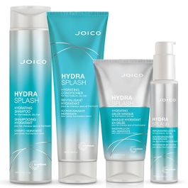 JOICO HydraSplash Hydrating Shampoo 300ml, Conditioner 250ml, Gelee Masque 150ml & Replenishing Leave-in 100ml Pack