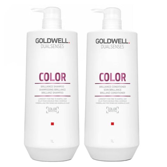 Goldwell Dualsenses Color Brilliance Shampoo 1000ml & Color Brilliance Conditioner 1000ml Duo