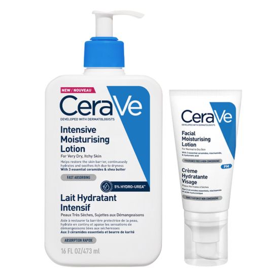 CeraVe Intensive Moisturising Lotion 473ml & Facial Moisturising Lotion No SPF 52ml Duo