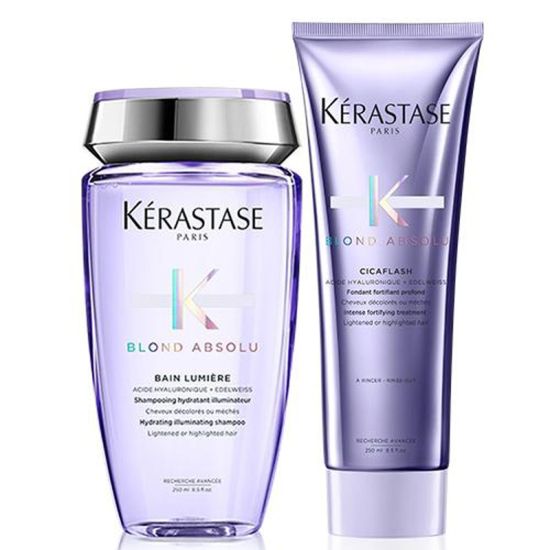 Kérastase Blond Absolu Bain Lumiere 250ml & Cicaflash Conditioner 250ml Duo