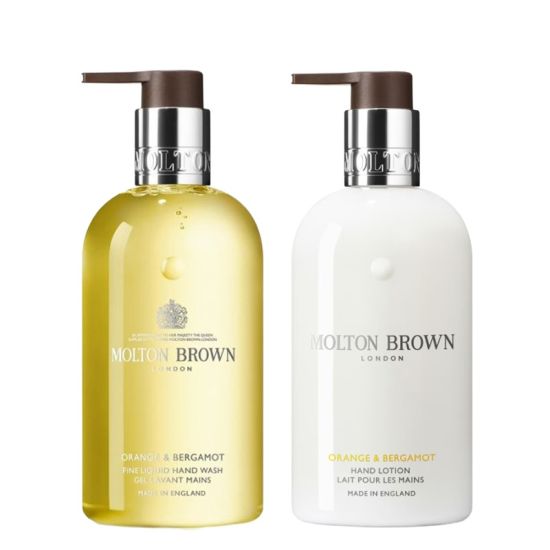 Molton Brown Orange & Bergamot Fine Liquid Hand Wash 300ml & Hand Lotion 300ml Duo