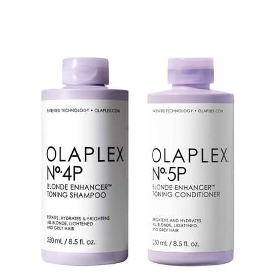 Olaplex No.4P Blonde Enhancer Toning Shampoo and No. 5P Blonde Enhancer Toning Conditioner 250ml Duo