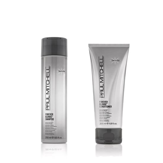 Paul Mitchell Forever Blonde Shampoo 250ml and Forever Blonde Conditioner 200ml Duo