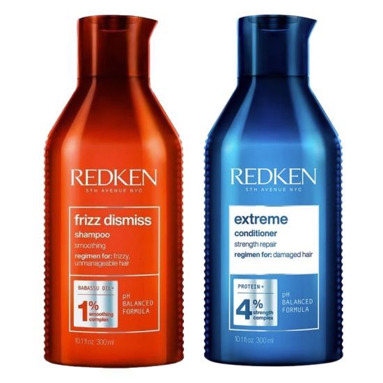 Redken Frizz Dismiss Shampoo 300ml & Extreme Conditioner 300ml Duo