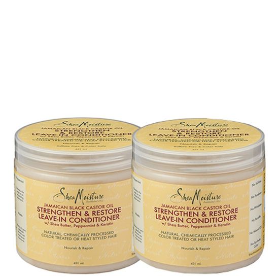 Shea Moisture Jamaican Black Castor Oil Strengthening Leave in Conditioner 431ml Double