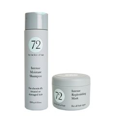 72 Hair Intense Moisture Shampoo 250ml & Mask 250ml Duo