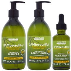 BAMbeautiful Thickening Shampoo 300ml, Thickening Conditioner 300ml and Intensive Scalp Tonic 50ml Pack