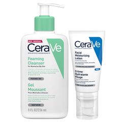 CeraVe Foaming Cleanser 236ml & PM Facial Moisturising Lotion 52ml Duo