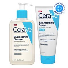 CeraVe SA Smoothing Cleanser 236ml & SA Smoothing Cream 177ml Duo