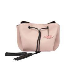 Donna May London Mini Lay Flat Makeup Bag Faux Leather Blush Pink