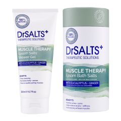 Dr. Salts Muscle Therapy Shower Gel 200ml and Muscle Therapy Epsom Salts 750g Duo 