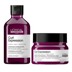 L'Oreal Professionnel DUO Curl Expression Clarifying & Anti-Build Up Shampoo 300ml & Curl Expression Hair Mask 250ml