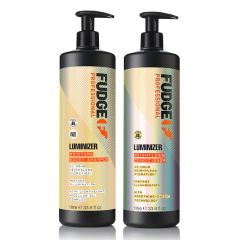 Fudge Luminizer Moisture-Boosting Shine-Enhancing Shampoo 1000ml and Conditioner 1000ml Duo
