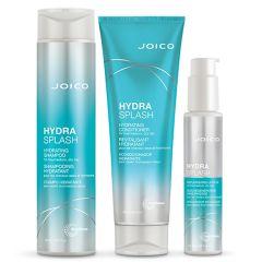 JOICO HydraSplash Hydrating Shampoo 300ml, Conditioner 250ml & Replenishing Leave-In 100ml Pack