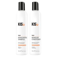 KIS KeraControl Shampoo 300ml and KeraGlide Conditioner 300ml Duo