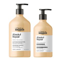 L’Oréal Professionnel Serie Expert Absolut Repair Shampoo 750ml and Conditioner 500ml Supersize Duo