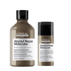 L’Oréal Professionnel Serie Expert Absolut Repair Molecular Hair Shampoo 300ml and Leave-In-Mask 100ml Duo