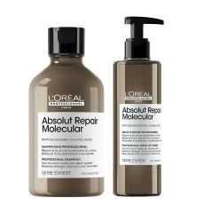 L'Oréal Professionnel Serie Expert Absolut Repair Molecular Hair Shampoo 300ml and Rinse-off Serum 250ml Duo