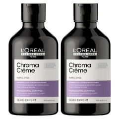 L'Oréal Professionnel Chroma Crème Yellow-Tones Neutralizing Cream Shampoo for Blondes to Platinum Blondes 300ml Double