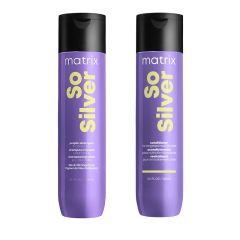 Matrix Total Results So Silver Purple Toning Shampoo & Conditioner for Blonde, Silver & Grey Hair 300ml Duo
