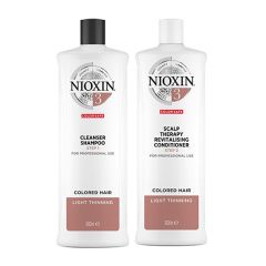 Nioxin System 3 Cleanser Shampoo 1000ml & System 3 Scalp Therapy Revitalizing Conditioner 1000ml Duo Worth £169