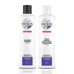 Nioxin System 6 Cleanser Shampoo 300ml and Scalp Therapy Revitalizing Conditioner 300ml for Chemically-Treated Hair with Progressed Thinning Duo
