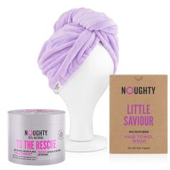 NOUGHTY To The Rescue Intense Moisture Treatment Mask 300ml & Little Saviour Hair Towel Wrap Duo