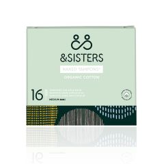 &SISTERS Organic Cotton Naked Tampons®, Medium 16 Pack