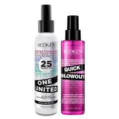 Redken One United Multi-Benefit Treatment 150ml & Quick Blowout 125ml Duo