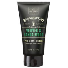 Scottish Fine Soaps Men's Grooming Vetiver & Sandalwood Pre-Shave Scrub 150ml