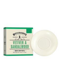 Scottish Fine Soaps Men's Grooming Vetiver & Sandalwood Shave Soap Refill 100g