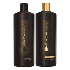 Sebastian Professional Dark Oil Lightweight Shampoo & Conditioner 1000ml Duo Worth £178