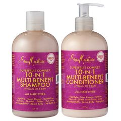 Shea Moisture Superfruit Renewal Shampoo and Conditioner 10 in 1 379ml Duo