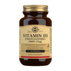 Solgar Vitamin D3 (Cholecalciferol) 1000 IU (25mcg) 90 Tablets