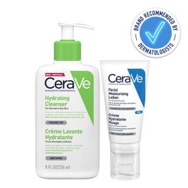 CeraVe Hydrating Cleanser 236ml & PM Facial Moisturising Lotion 52ml Duo