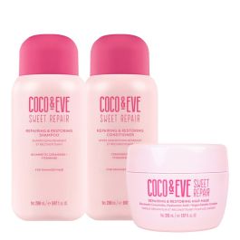 Coco & Eve Sweet Repair Repairing & Restoring Shampoo 280ml, Conditioner 280ml & Hair Mask Pack