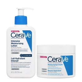 CeraVe Intensive Moisturising Lotion 236ml & Moisturising Cream Pot 340g Duo