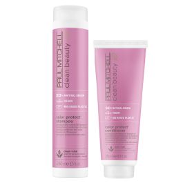 Paul Mitchell Clean Beauty Color Protect Shampoo 250ml and Color Protect Conditioner 250ml Duo