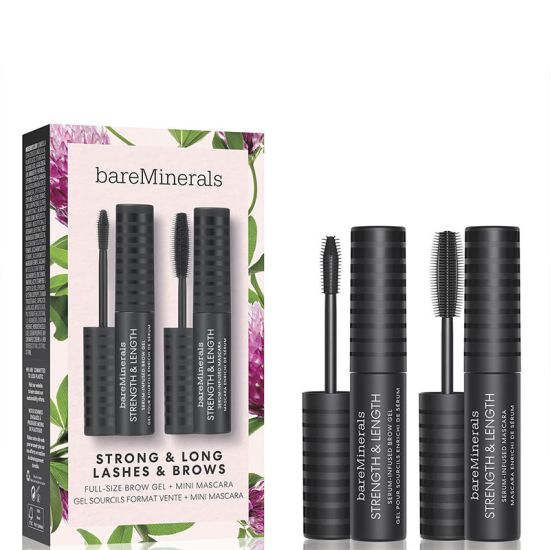 Free bareMinerals 'Strong & Long Lashes & Brow Duo' (Full Size Brow Gel & Mini Mascara) when you spend £45 on bareMinerals