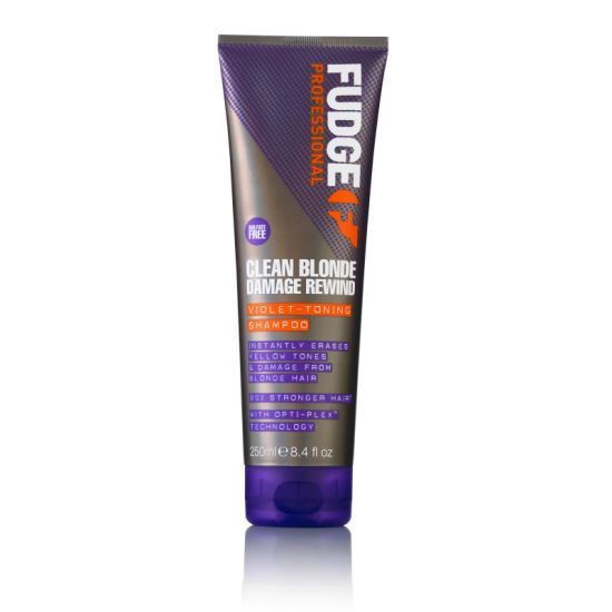 Fudge Clean Blonde Damage Rewind Purple Violet Toning & Repair Shampoo 250ml 