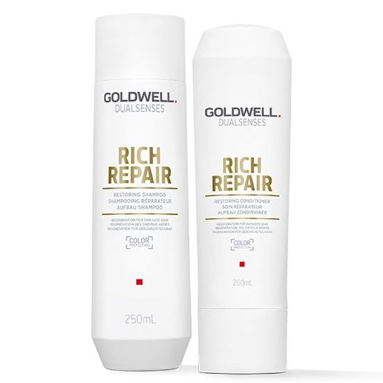 Goldwell Dual Senses Rich Repair Restoring Shampoo 250ml and Conditioner 200ml Duo