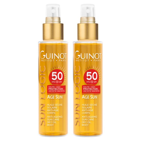 Guinot Anti-Ageing Sun Dry Oil SPF50 2x150ml Double