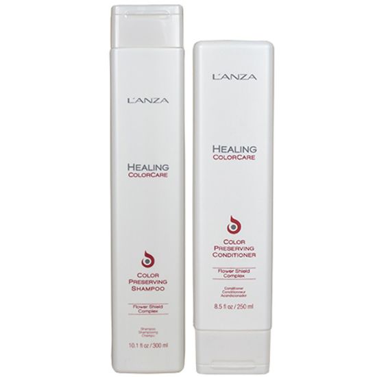 L'ANZA Healing Colour Preserving Shampoo 300ml & Colour Preserving Conditioner 250ml Duo