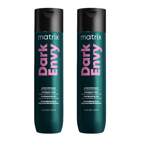 Matrix Total Results Dark Envy Neutralising Green Shampoo for Dark Brunette Hair 300ml Double