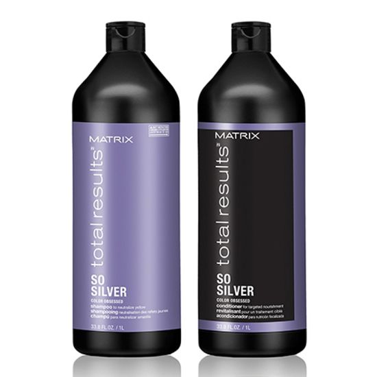 Matrix Total Results Color Obsessed So Silver Purple Shampoo 1000ml & Conditioner 1000ml Duo