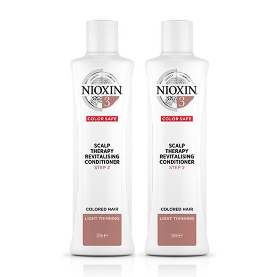 Nioxin System 3 Scalp Therapy Revitalizing Conditioner for Colored Hair with Light Thinning 300ml Double