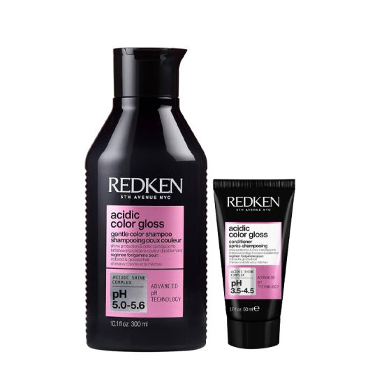 Redken Acidic Color Gloss Shampoo 300ml and Acidic Color Gloss Conditioner 50ml Duo