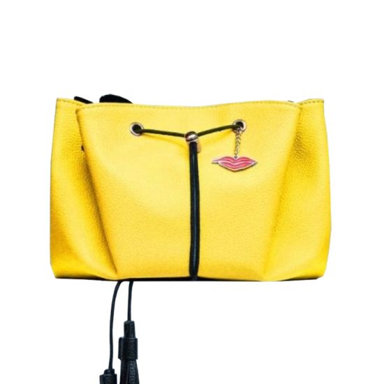 Donna May Sunshine Yellow Faux Leather Lay Flat Makeup Bag