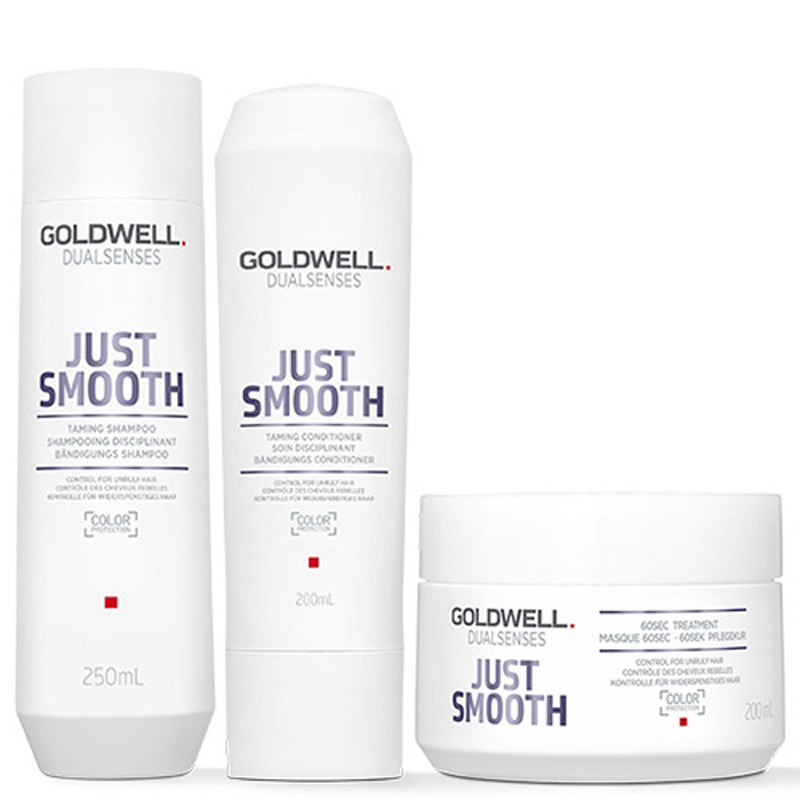 Goldwell Dual Senses Just Smooth Taming Shampoo 250ml, Conditioner 200